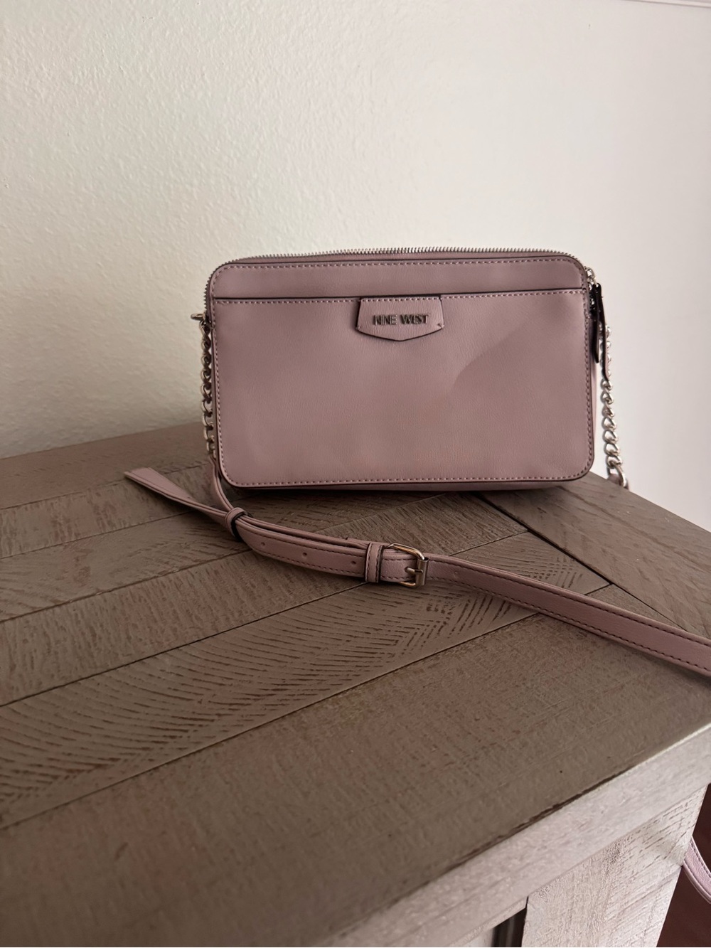 Nine West Lavender Crossbody with Chain Accent